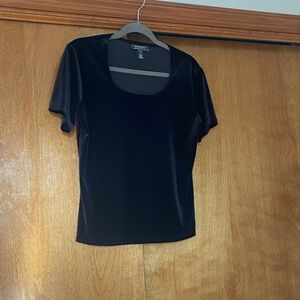 Coldwater Creek Black Velvet Blouse